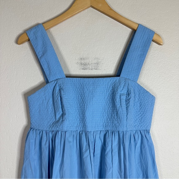 MADEWELL light blue cutout back empire midi dress 2 - Picture 2 of 13